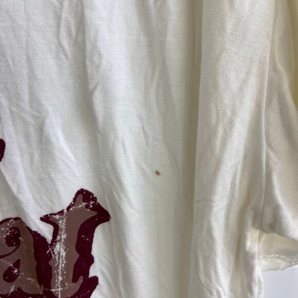 Le Lis L Rock Roll Repeat Graphic Band Tee Short Sleeve Crew Neck Slouchy Tshirt - Picture 8 of 8